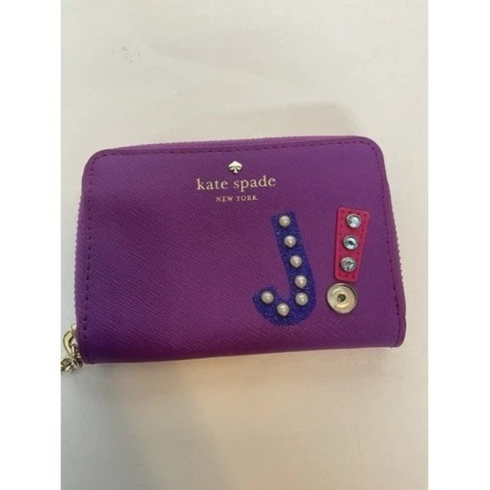 Kate Spade ZipAround Initial Wallet J! Jenny Jessica Jasmine Women 4.5"x3" China - Picture 13 of 13